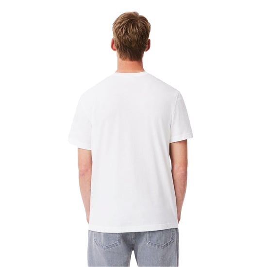 Lacoste Mens Crocodile Print Regular T-Shirt (White) - Image 2