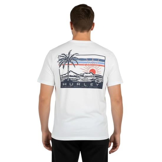 Hurley Heren Throwback Terugslag T-shirt (Wit) - Image 3