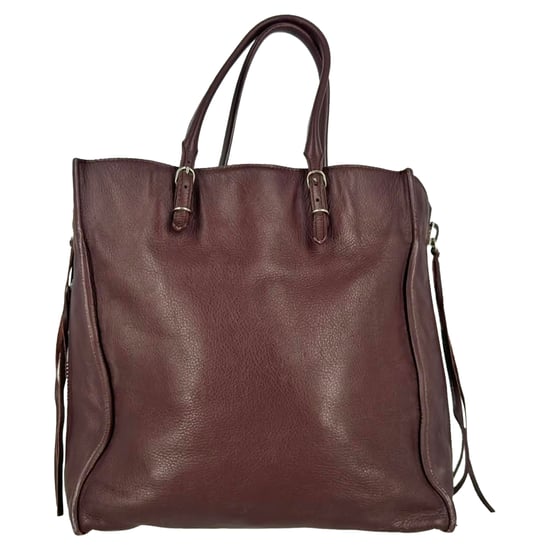 Balenciaga Papier A4 Zip-Around Mini Tote in Burgundy Leather - Image 3