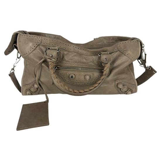 Balenciaga Motocross Covered Brogues City Bag in beige leer - Image 1