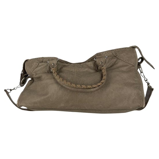 Balenciaga Motocross Covered Brogues City Bag in beige leer - Image 4