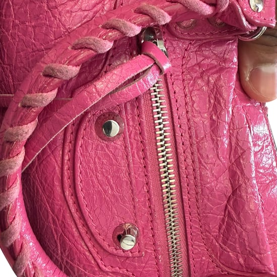 Balenciaga Small Classic City Studs tas in roze leer - Image 5