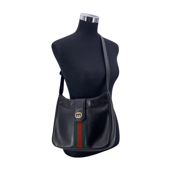 Gucci Vintage läderaxelväska gäller ej - Image 2