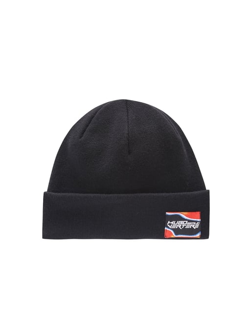 HUGO x Vertere Berlin Exclusive Logo Beanie Hat - Black - Image 4