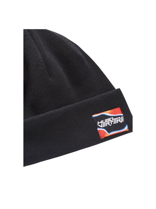 HUGO x Vertere Berlin Exclusive Logo Beanie Hat - Black - Image 6
