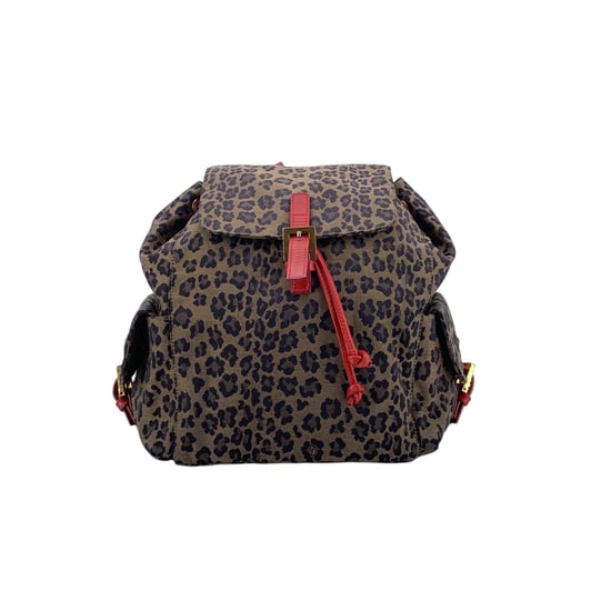 Fendi Vintage stoffen rugzak met luipaardprint - Image 1