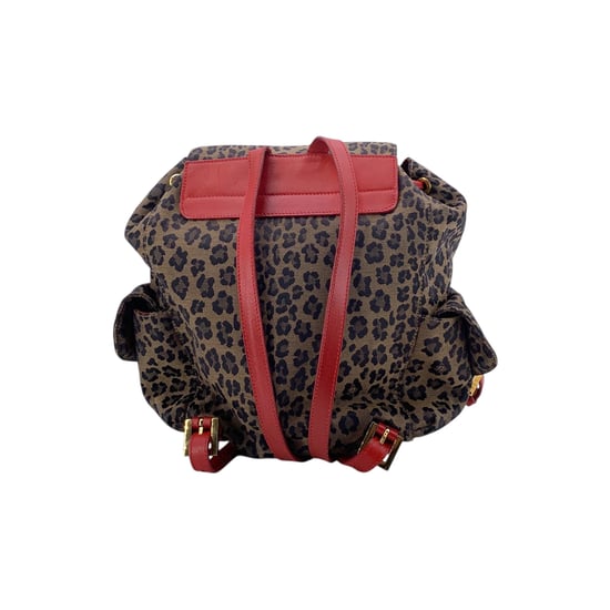 Fendi Vintage stoffen rugzak met luipaardprint - Image 3