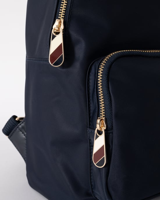 TH Logo Detail Backpack in Navy - Image 3