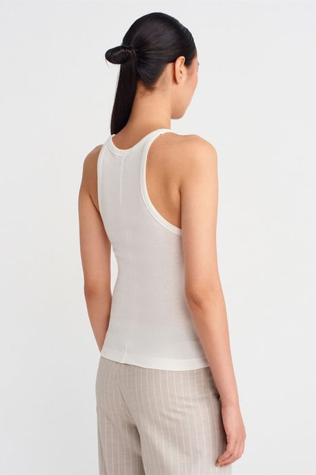 Ribbed Cotton Sleeveless Cami Blouse - Image 2