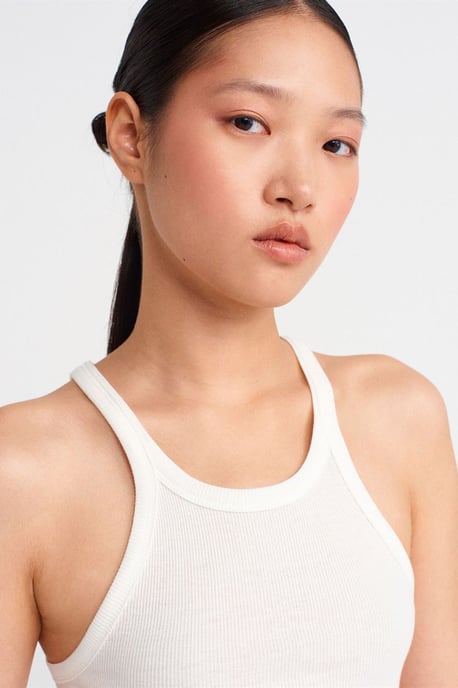 Ribbed Cotton Sleeveless Cami Blouse - Image 3