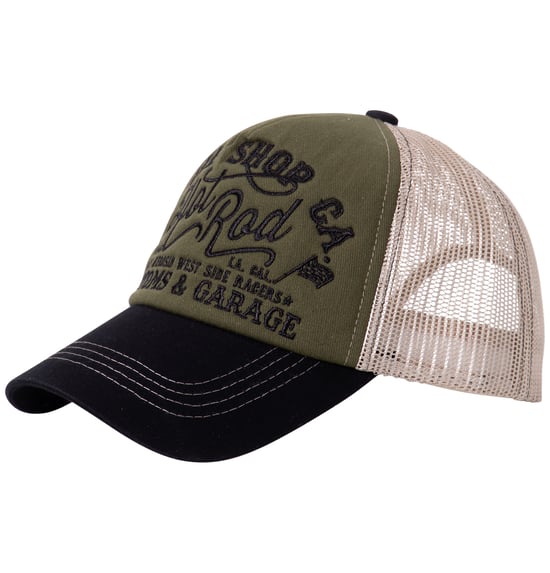 King Kerosin Herren King Kerosin Trucker Cap mit Front-Stickerei Hot Rod - Image 2