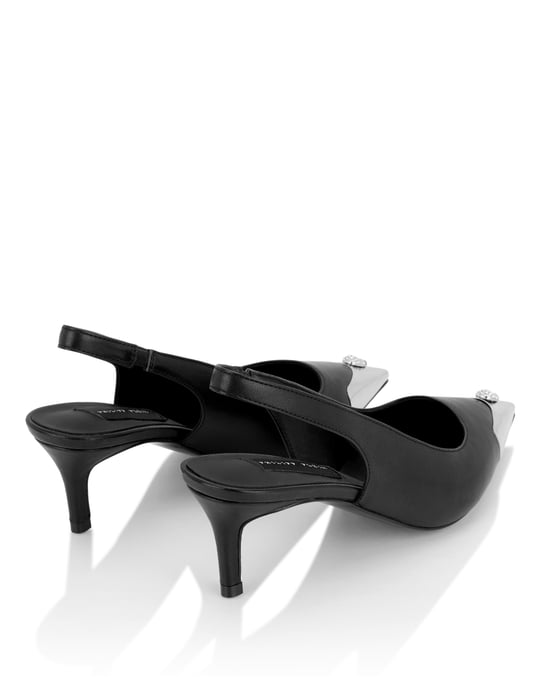 Leather Slingback Shoes Skull Toe - Image 3