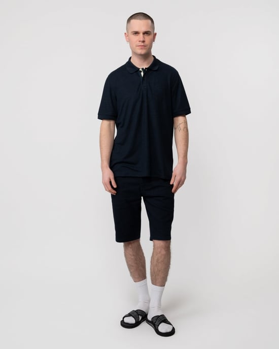 Karty Short Sleeve Polo Shirt in Navy - Image 4