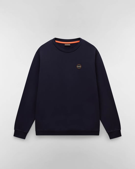 Badge Crew Neck Sweatshirt in Dark_Navy - Image 2