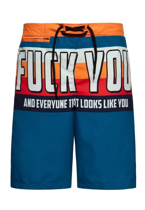 King Kerosin Herren Badeshorts Fuck You - Image 1