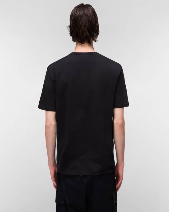 Badge Short Sleeve T-Shirt in Black - Image 2