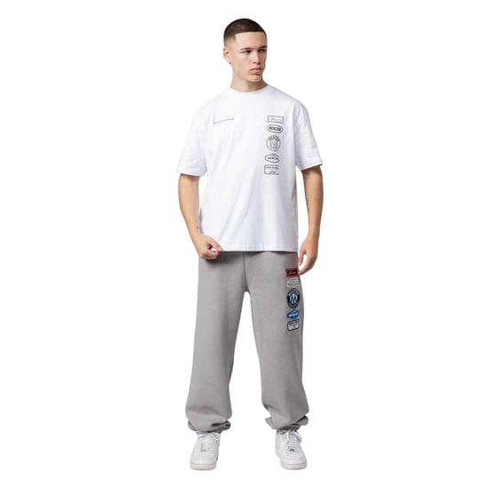 Mercier Oversized T-shirt met ronde hals en 2.0-badge voor heren (Wit) - Image 3