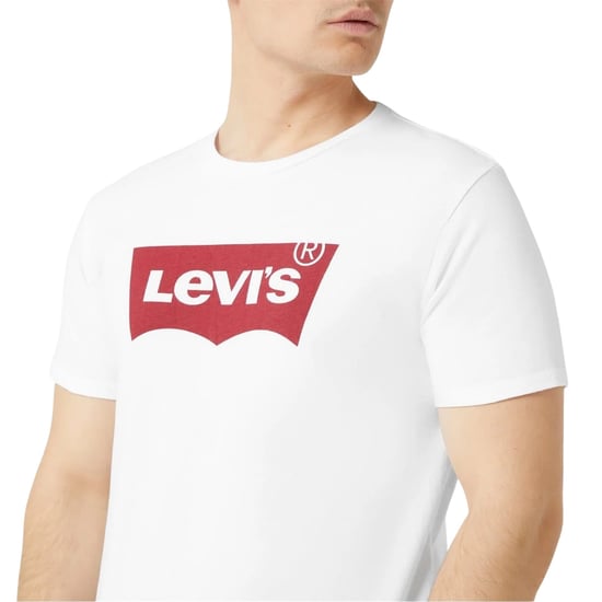 Levis Mens Batwing Logo T-Shirt (White/Red) - Image 3