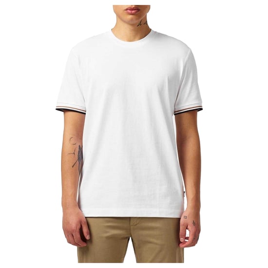 Boss Heren Hbb Thompson 04 Premium Katoen Regular T-Shirt (Wit) - Image 1