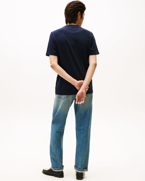 Regular Fit Tommy Hilfiger Brand Love Small T-Shirt in Navy - Image 4