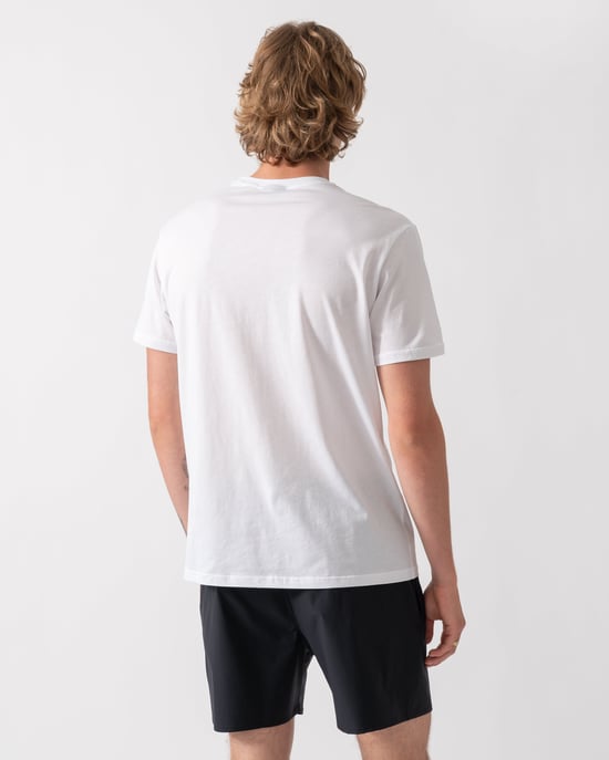 Beach Logo Detail T-Shirt in White - Image 2