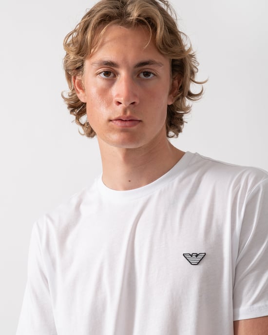Beach Logo Detail T-Shirt in White - Image 3
