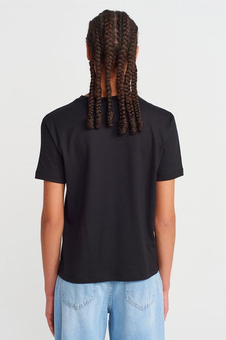 Dames Katoen Modal Crew Neck T-Shirt - Image 2