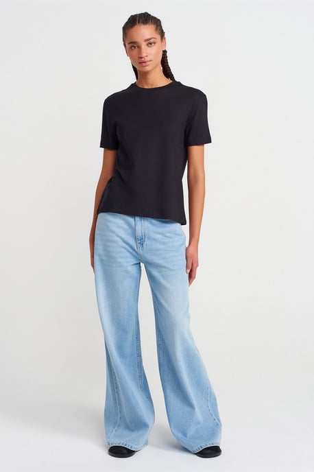 Dames Katoen Modal Crew Neck T-Shirt - Image 4