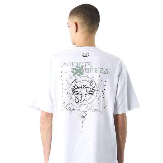 Pretty Green Mens Rising Scorpio Crew Neck T-Shirt (White) - Image 3
