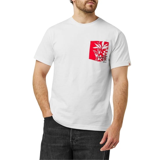 Replay Heren Hawaiian Normaal T-Shirt (Wit) - Image 1