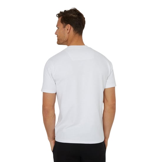 Threadbare Heren Textured Crew Neck Regular T-shirt (Wit) - Image 3