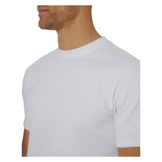 Threadbare Heren Textured Crew Neck Regular T-shirt (Wit) - Image 4
