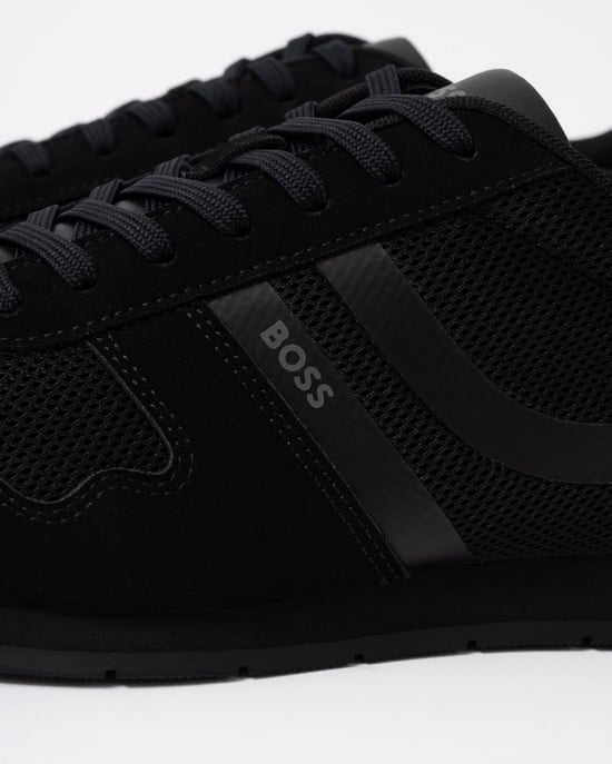 Logo Detail Trainers in Black - Image 2