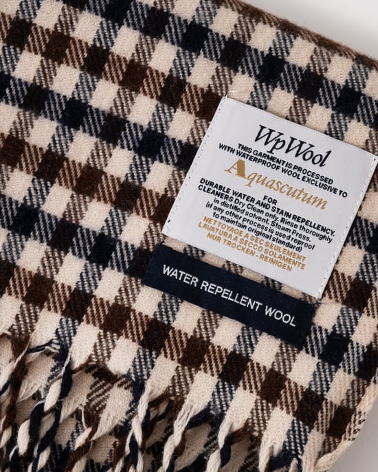 Club Check Scarf in Ecru - Image 3