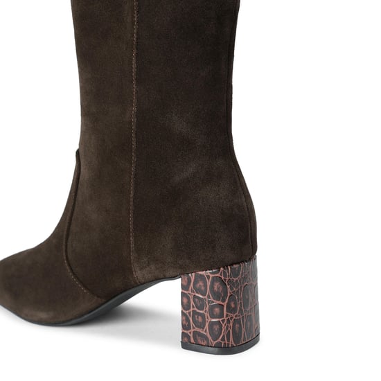 Kurt Geiger London Suede Chelsea Trim Knee Boots - Image 4