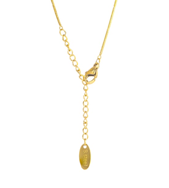 Gold Plated PVD Waterproof Stainless Steel Tube & Chain Everyday Necklace - Image 3