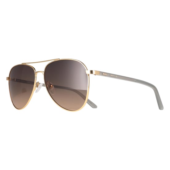 Calvin Klein Aviator Unisex Shiny Gold Grey Gradient CK21306S - Image 2