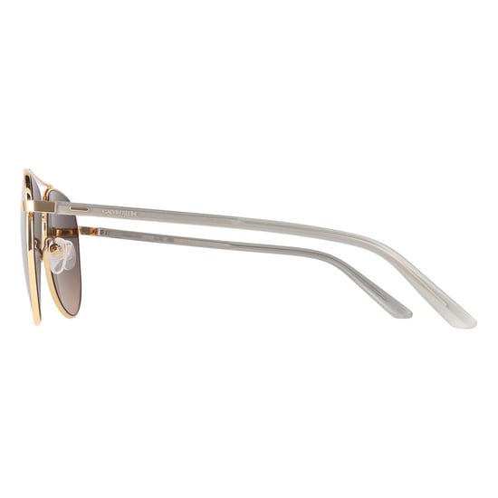 Calvin Klein Aviator Unisex Shiny Gold Grey Gradient CK21306S - Image 3