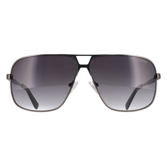Guess Aviator Mens Shiny Gunmetal Smoke Grey Gradient GU00070 - Image 1