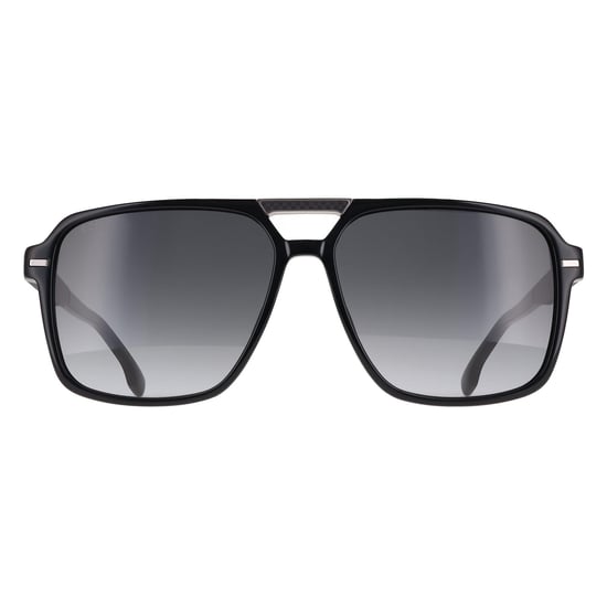 Hugo Boss Aviator Mens Matte Black Dark Grey Gradient BOSS 1766/S - Image 1