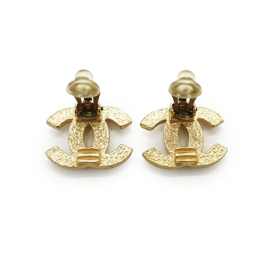Chanel Vintage Metalen Oorbellen CC - Image 4