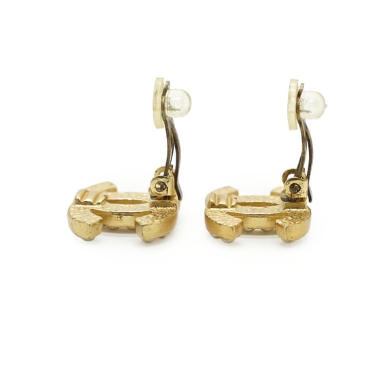 Chanel Vintage Metalen Oorbellen CC - Image 5