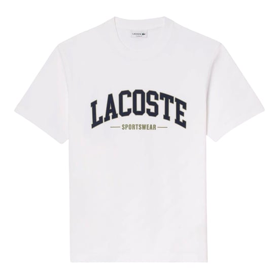 Lacoste Unisex Adult Arched Logo T-Shirt (White) - Image 1