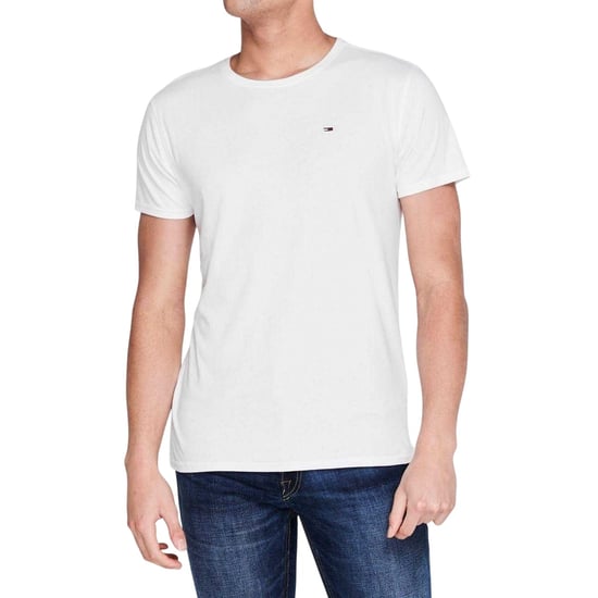 Tommy Jeans Heren Geborduurd Logo Los T-shirt (Wit) - Image 1