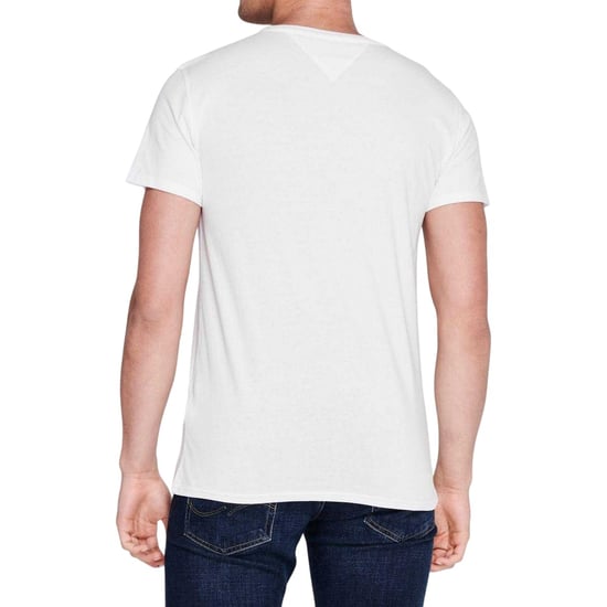 Tommy Jeans Heren Geborduurd Logo Los T-shirt (Wit) - Image 3