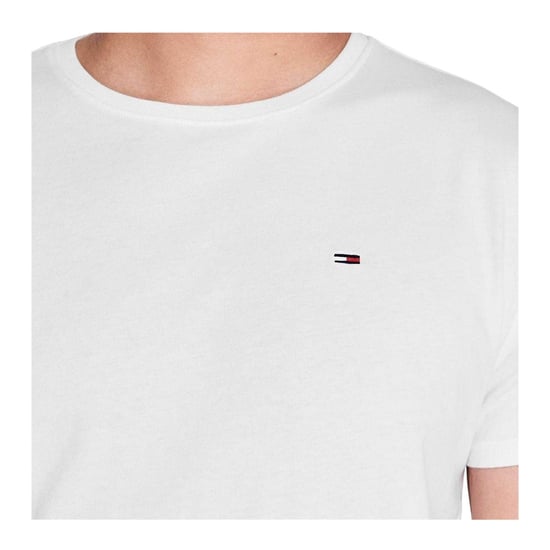 Tommy Jeans Heren Geborduurd Logo Los T-shirt (Wit) - Image 5