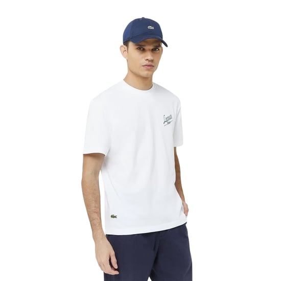 Lacoste Mens Heritage Organic Cotton T-Shirt (White) - Image 1