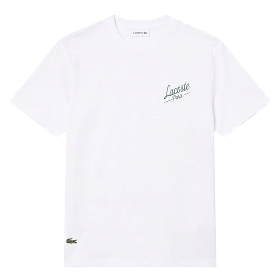 Lacoste Mens Heritage Organic Cotton T-Shirt (White) - Image 2