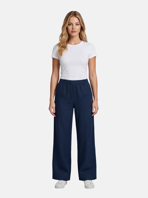U.S. Polo Assn. dames linnenmix broek met elastische tailleband - Image 3