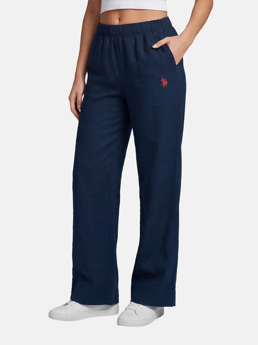 U.S. Polo Assn. dames linnenmix broek met elastische tailleband - Image 4